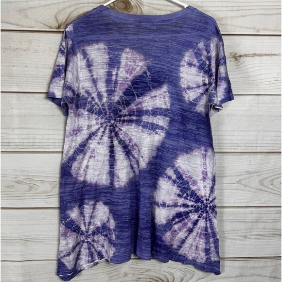 Inoah Purple Circular Tie-Dye Short Sleeve T-Shirt Size Small - Picture 4 of 7